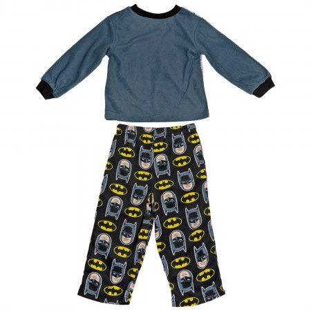 Batman Hero Pose and All Over Heads and Symbols Pajama Set